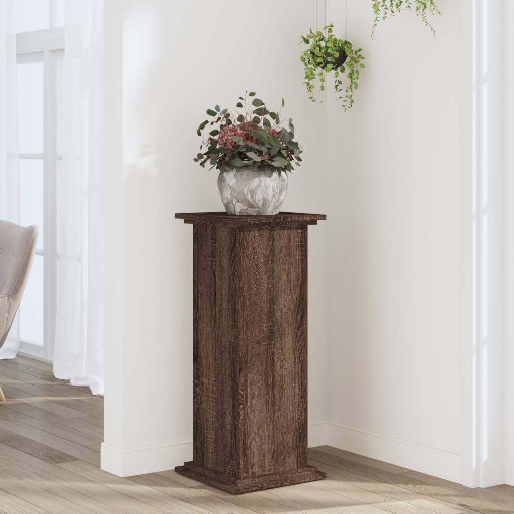 foto del prodotto vidaxl supporto per piante rovere marrone 33x33x80cm legno multistrato