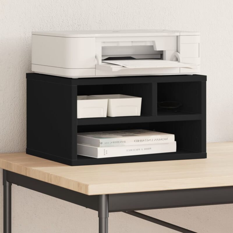 foto del prodotto vidaxl supporto per stampante nero 40x32x22,5 cm in legno multistrato