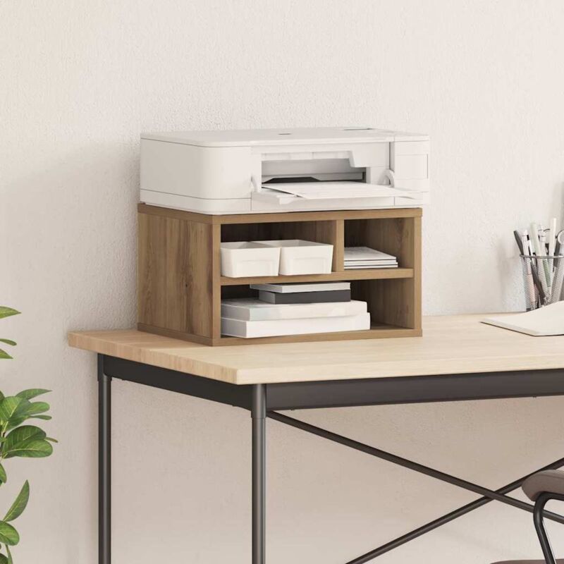 foto del prodotto vidaxl supporto per stampante rovere artigianale 40 x 32 x 22.5 cm