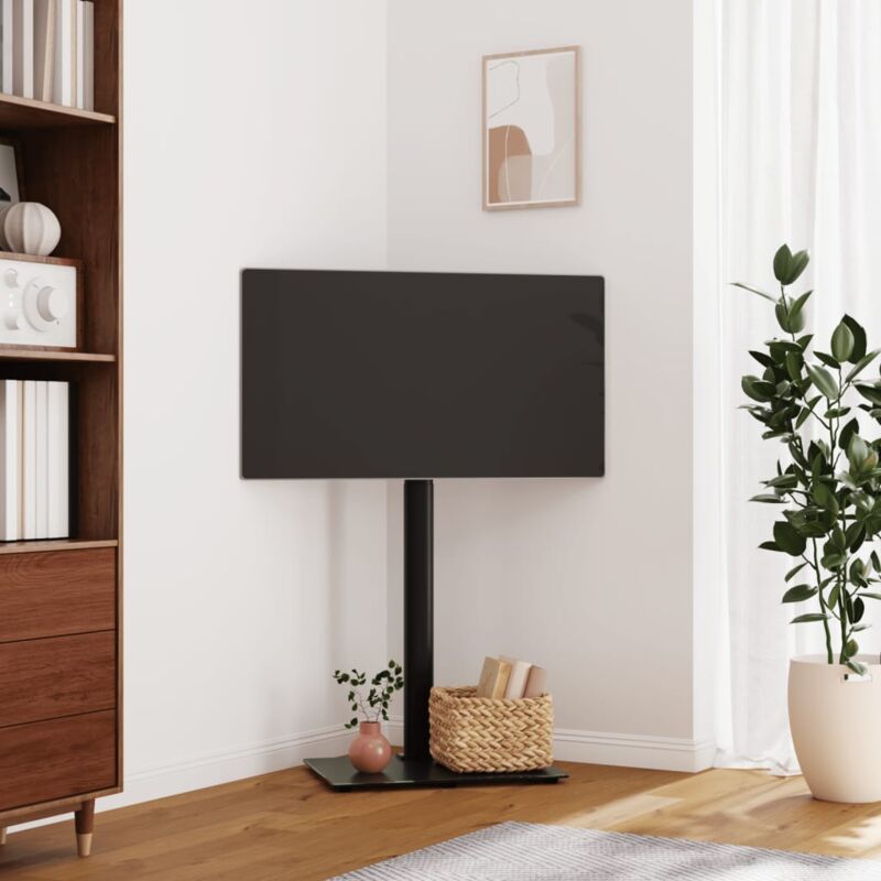 foto del prodotto vidaxl supporto tv angolare 1 livello per 32 65 pollici nero