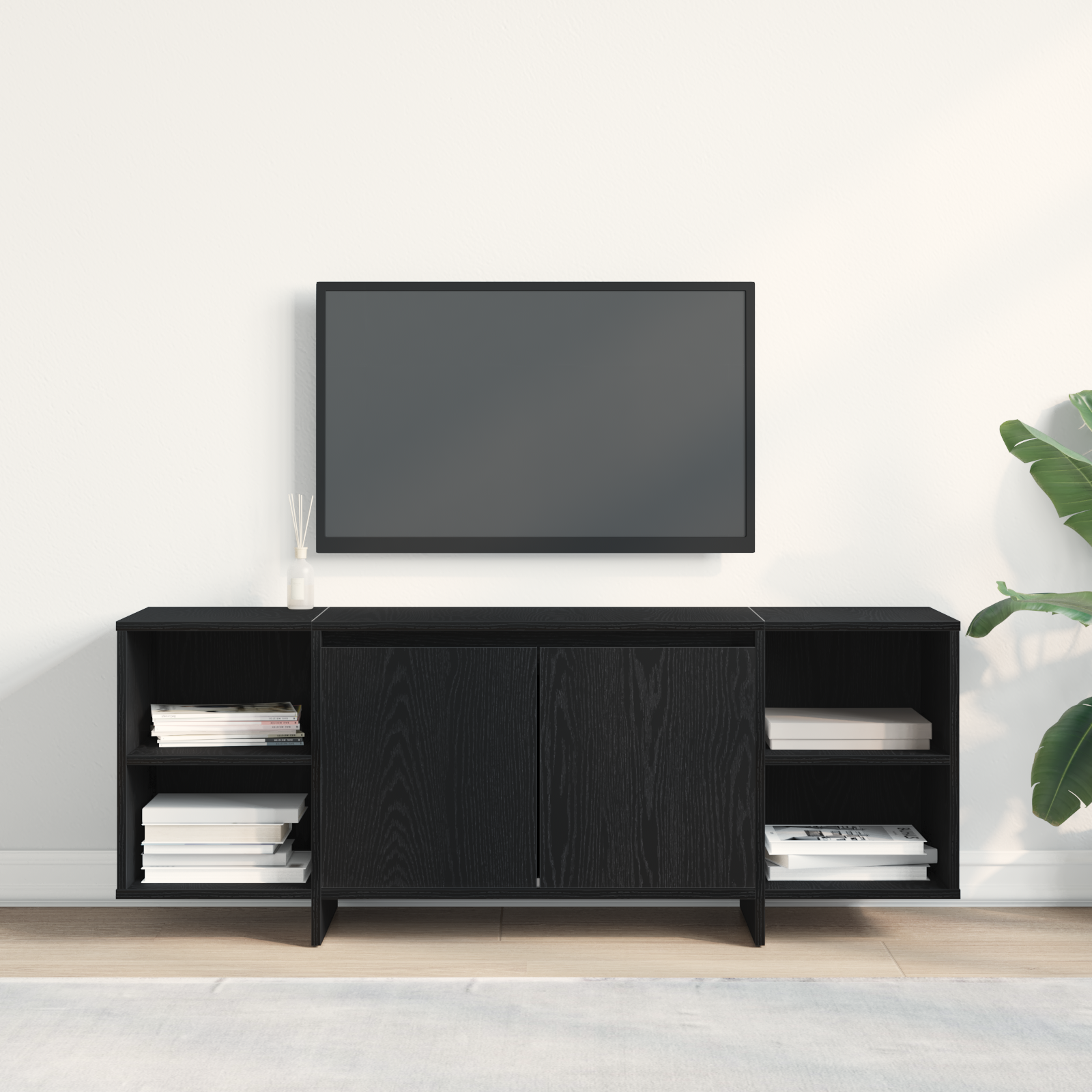 foto del prodotto vidaxl supporto tv nero 120 x 30 x 40.5 cm legno multistrato