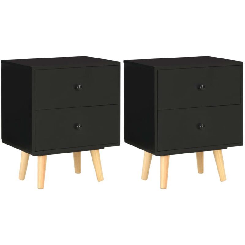 foto del prodotto vidaxl tables 2 pcs 40x30x50 cm solid pine, various colors colore nero