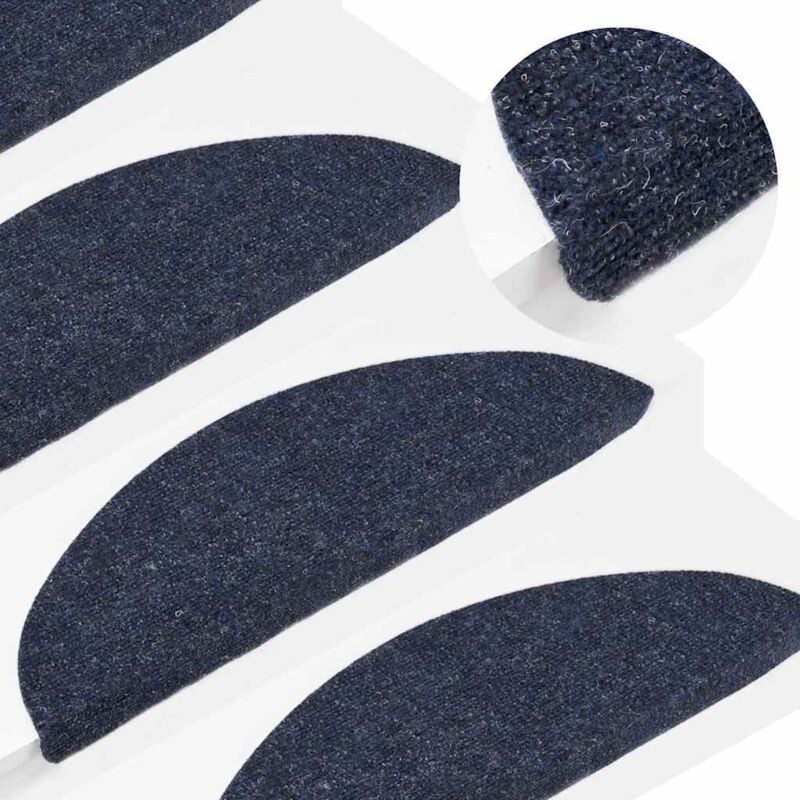 foto del prodotto vidaxl tappeti adesivi per scale 15 pz 56x17x3 cm blu