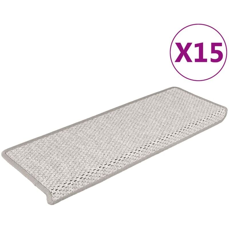 foto del prodotto vidaxl tappeti autoadesivi scale aspetto sisal 15 pz 65x21x4 cm beige