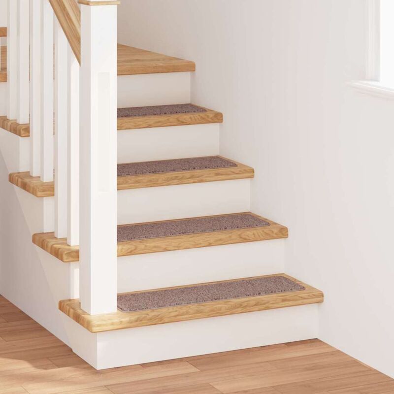 foto del prodotto vidaxl tappeti per scale con retro in lattice marrone chiaro 20x75