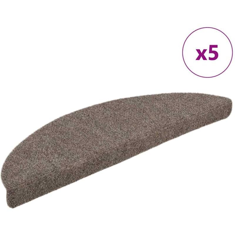 foto del prodotto vidaxl tappetini adesivi per scale 5 pz crema 56x17x3 cm agugliati