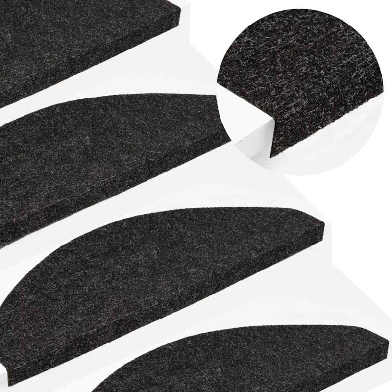 foto del prodotto vidaxl tappetini autoadesivi per scale 20 pz antracite 65x22,5x3,5 cm