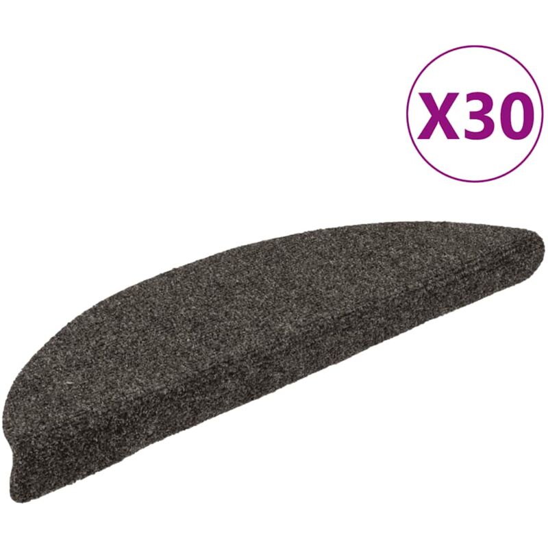 foto del prodotto vidaxl tappetini autoadesivi per scale 30 pz antracite 56x17x3 cm 653535