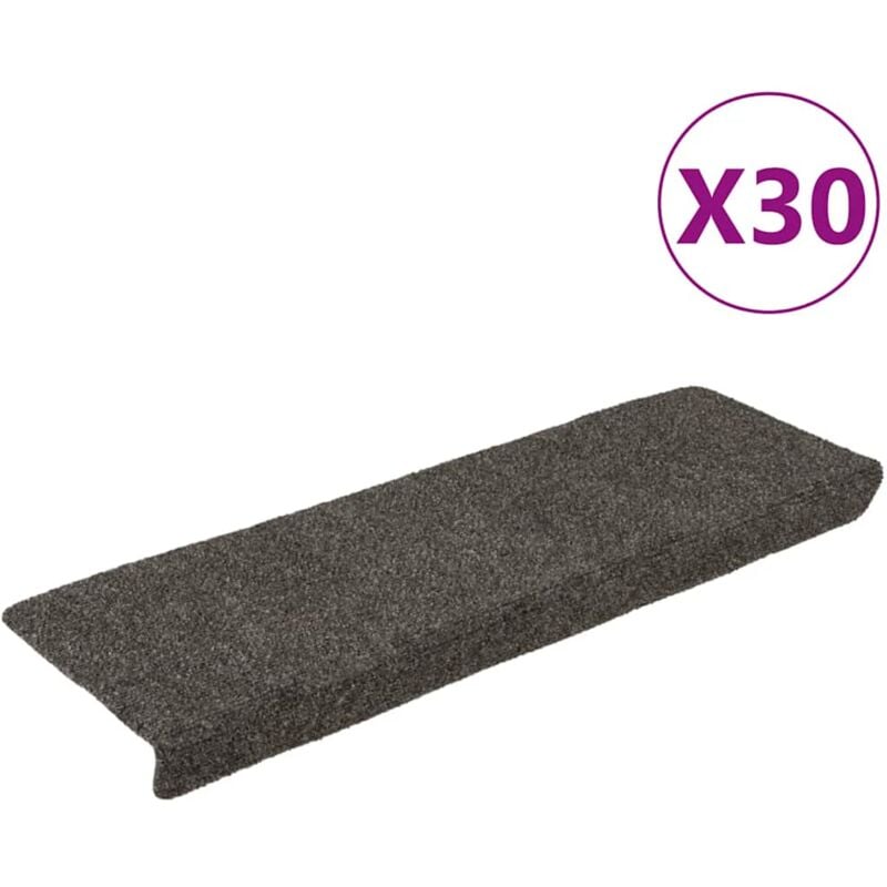 foto del prodotto vidaxl tappetini autoadesivi per scale 30 pz antracite 65x21x4 cm