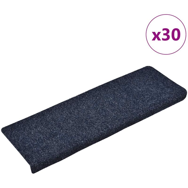 foto del prodotto vidaxl tappetini autoadesivi per scale 30 pz blu 65x21x4 cm