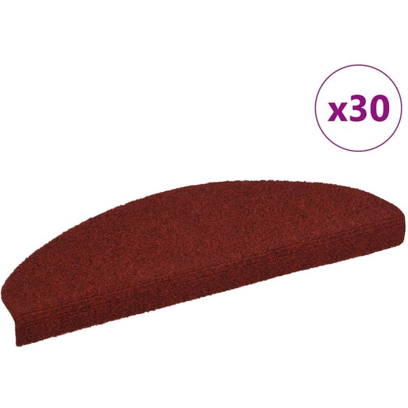 foto del prodotto vidaxl tappetini autoadesivi per scale 30 pz rossi 65x21x4 cm