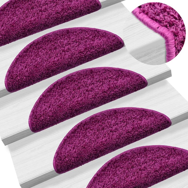 foto del prodotto vidaxl tappetini per scale 10 pz 56x17x3 cm viola
