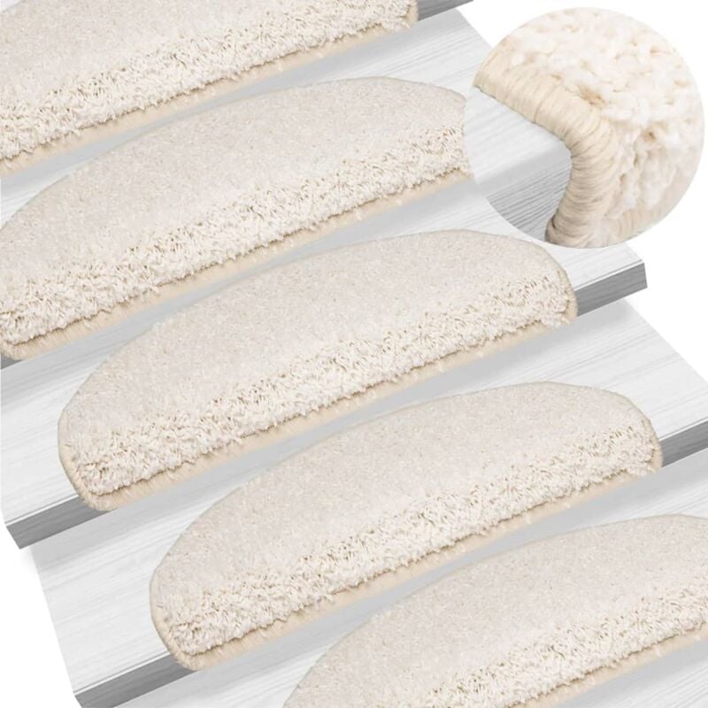 foto del prodotto vidaxl tappetini per scale 10 pz 65x21x4 cm bianchi 874457