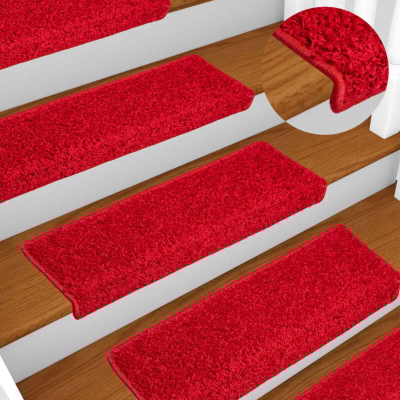 foto del prodotto vidaxl tappetini per scale 10 pz 65x21x4 cm rossi