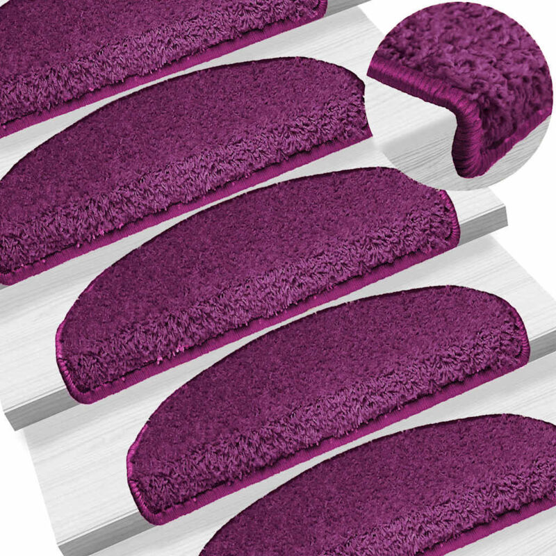 foto del prodotto vidaxl tappetini per scale 10 pz 65x21x4 cm viola