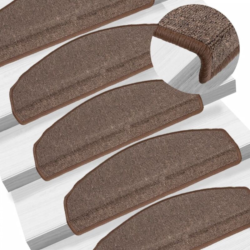 foto del prodotto vidaxl tappetini per scale 10 pz 65x24x4 cm marrone caff 
