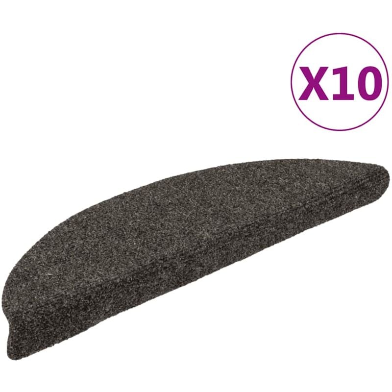 foto del prodotto vidaxl - tappetini per scale 10 pz antracite 56x17x3 cm agugliati