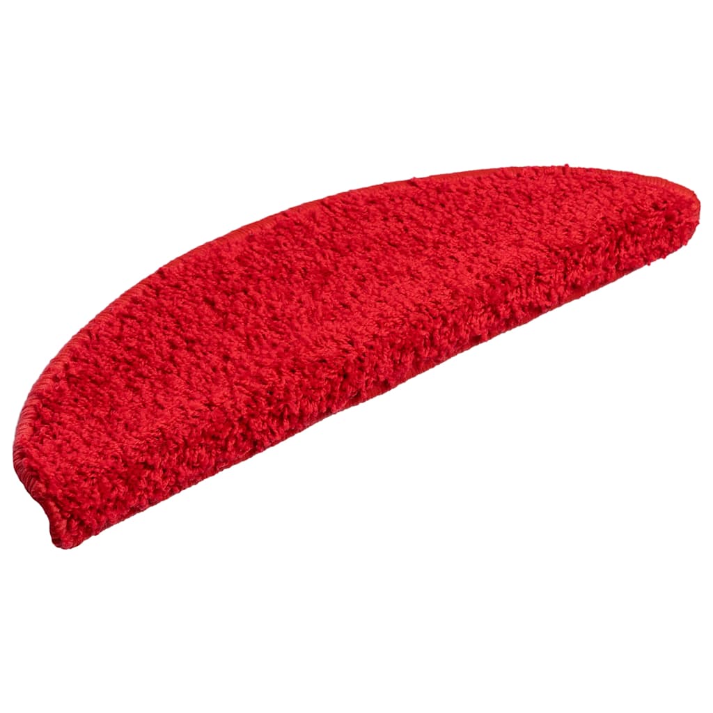foto del prodotto vidaxl tappetini per scale 20 pz 56x17x3 cm rossi semicircolari