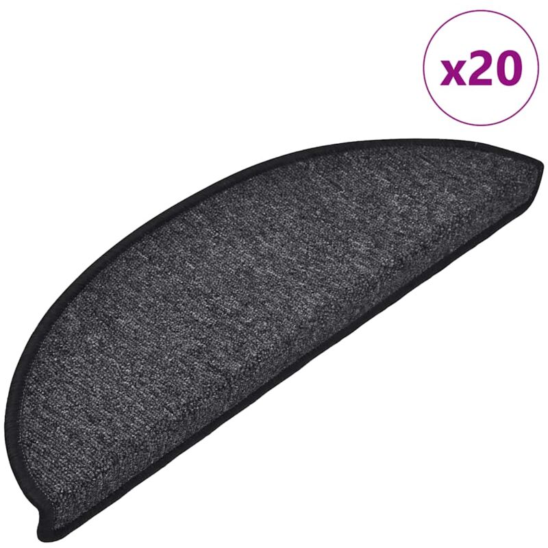 foto del prodotto vidaxl tappetini per scale 20 pz antracite 56x17x3 cm 468373