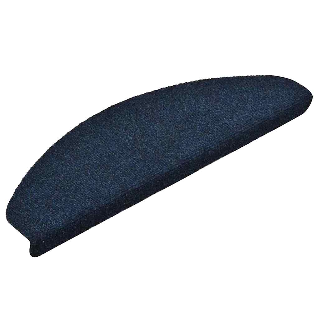 foto del prodotto vidaxl tappetini per scale autoadesivi 30 pz 65x21x4 cm blu navy semicircolari grandi