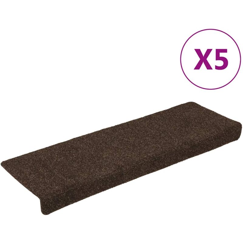 foto del prodotto vidaxl tappetini per scale tessuto agugliato 15 pz 65x21x4 cm marrone