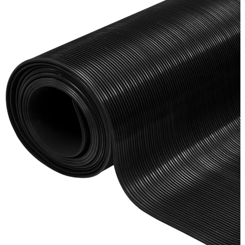 foto del prodotto vidaxl tappetino antiscivolo in gomma 1,5x2 m 3 mm a coste fine