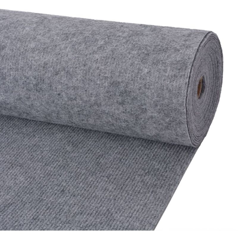 foto del prodotto vidaxl tappeto a coste per eventi colore grigio riutilizzabile varie dimensioni dimensioni 1.6 x 10 m