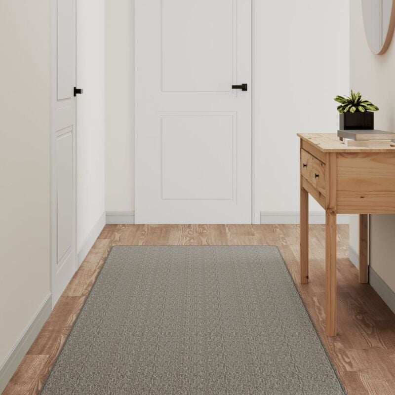 foto del prodotto vidaxl tappeto corsia aspetto sisal argento 80x150 cm