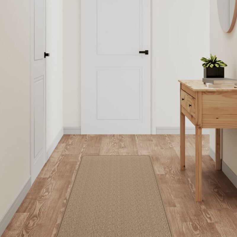 foto del prodotto vidaxl tappeto corsia aspetto sisal sabbia 50x150 cm