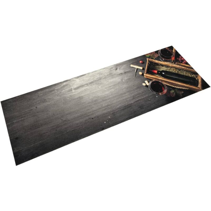 foto del prodotto vidaxl tappeto da cucina lavabile bottiglia vino 45x150 cm in velluto