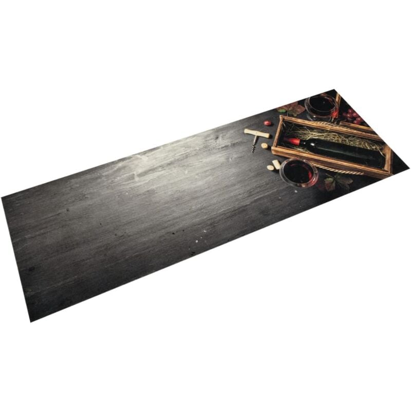 foto del prodotto vidaxl tappeto da cucina lavabile bottiglia vino 60x180 cm in velluto