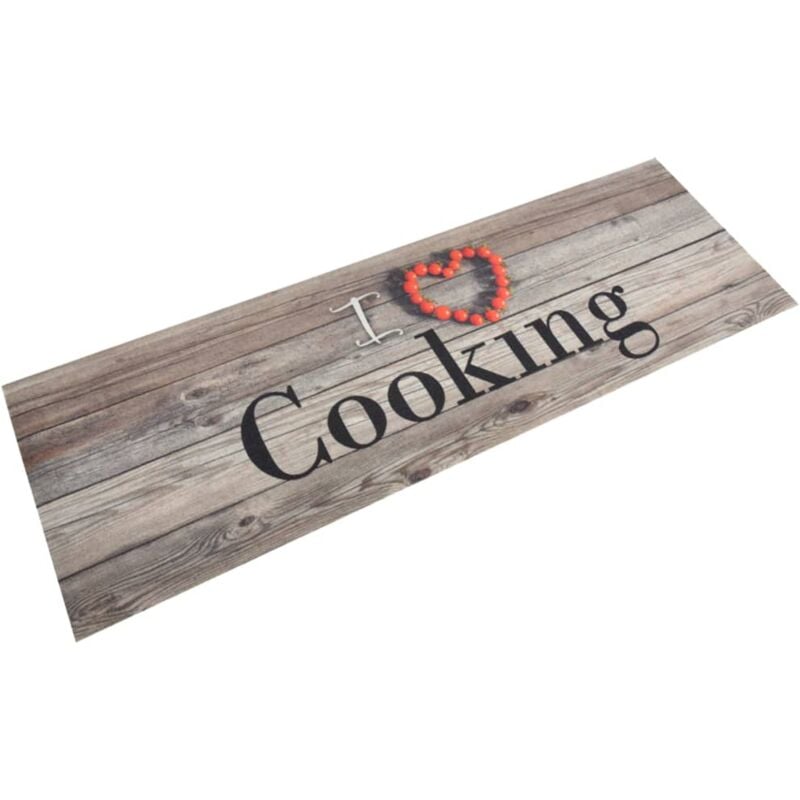 foto del prodotto vidaxl tappeto da cucina lavabile grigio cucinare 60x180 cm velluto