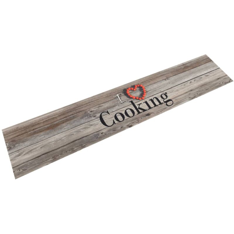 foto del prodotto vidaxl tappeto da cucina lavabile grigio cucinare 60x300 cm velluto