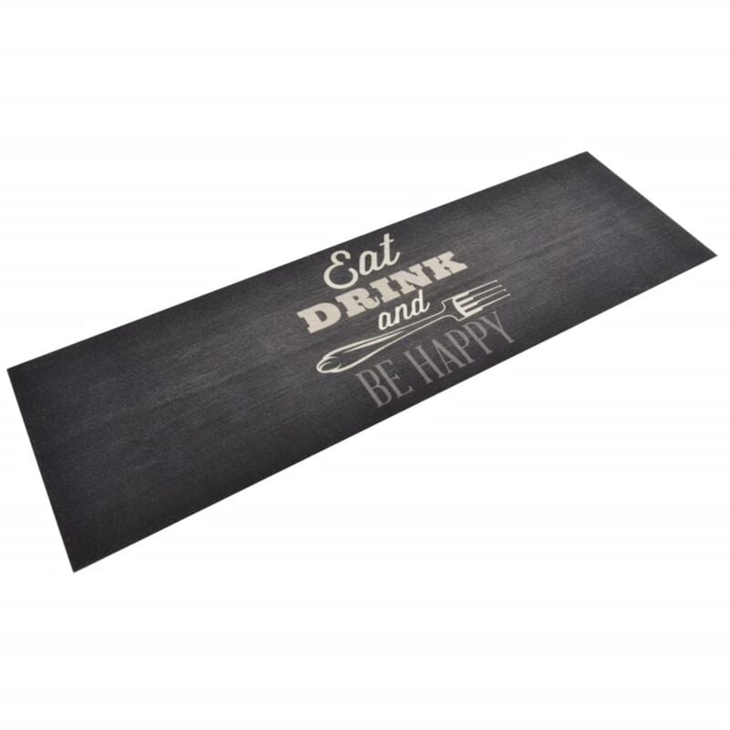 foto del prodotto vidaxl tappeto da cucina lavabile nero cucina 60x180 cm velluto