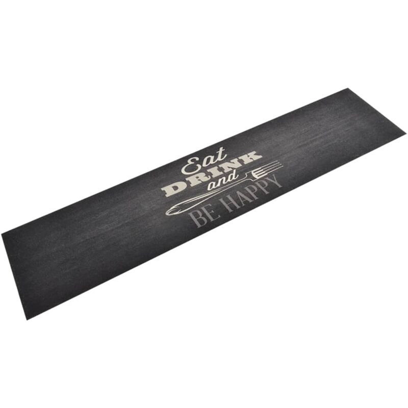 foto del prodotto vidaxl tappeto da cucina lavabile nero cucina 60x300 cm velluto