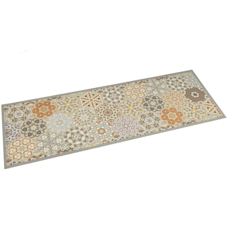 foto del prodotto vidaxl tappeto da cucina lavabile pastello esagono 45x150 cm velluto