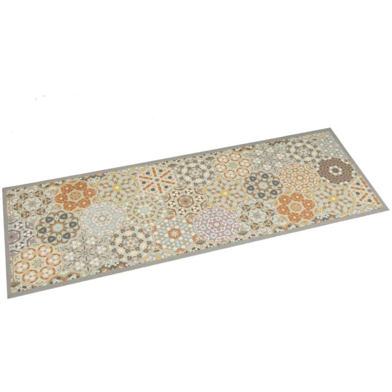 foto del prodotto vidaxl tappeto da cucina lavabile pastello esagono 60x180 cm velluto