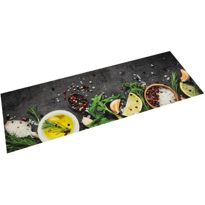 foto del prodotto vidaxl tappeto da cucina lavabile spezie 45x150 cm velluto