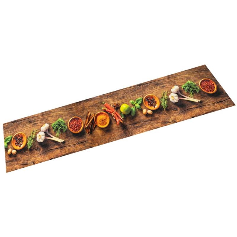 foto del prodotto vidaxl tappeto da cucina lavabile spezie 60x180 cm velluto