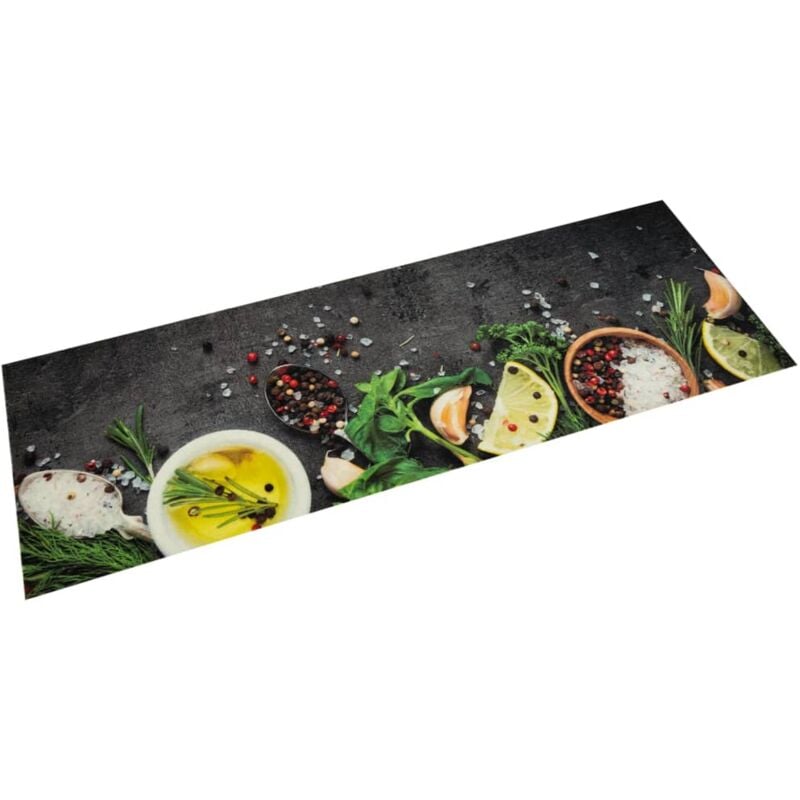foto del prodotto vidaxl tappeto da cucina lavabile spezie 60x180 cm velluto