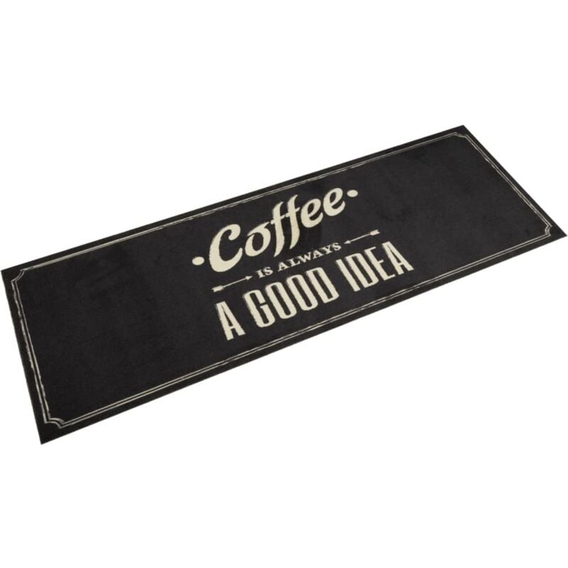 foto del prodotto vidaxl tappeto da cucina lavabile testo caff 60x180 cm in velluto