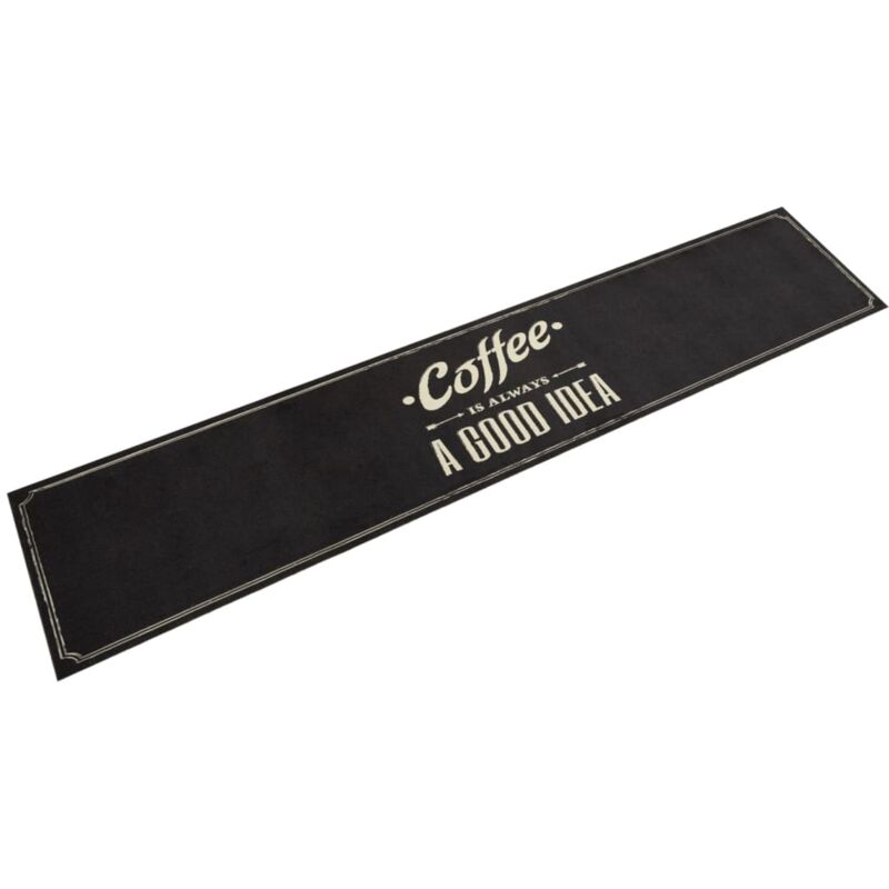 foto del prodotto vidaxl tappeto da cucina lavabile testo caff 60x300 cm in velluto