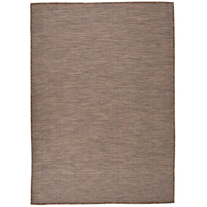 foto del prodotto vidaxl tappeto da esterni a tessitura piatta 140x200 cm marrone