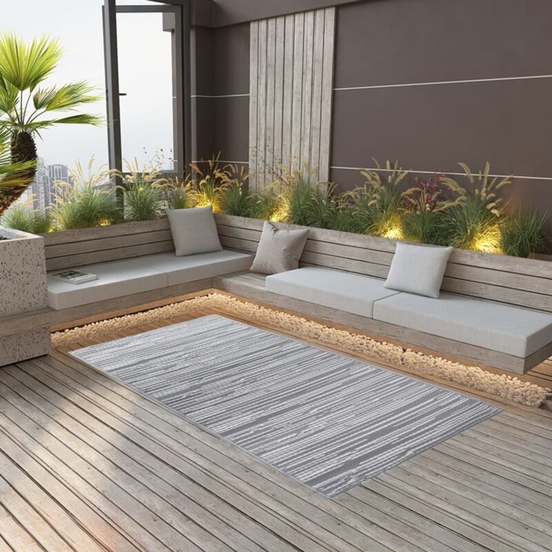 foto del prodotto vidaxl tappeto da esterni grigio 160x230 cm in pp