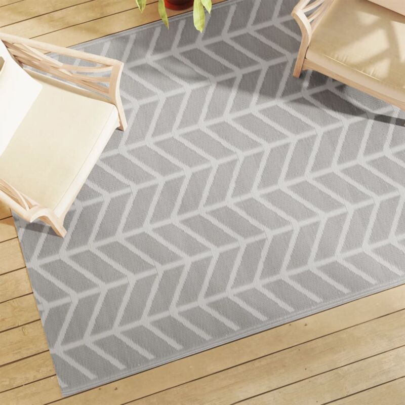 foto del prodotto vidaxl tappeto da esterni grigio 160x230 cm in pp