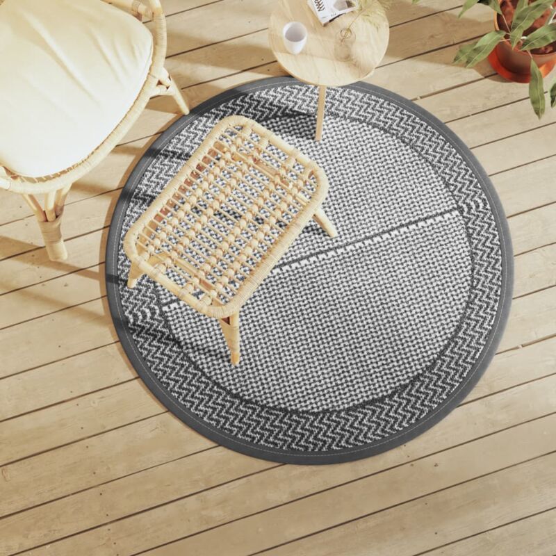 foto del prodotto vidaxl tappeto da esterno arakil grigio 120 cm in pp