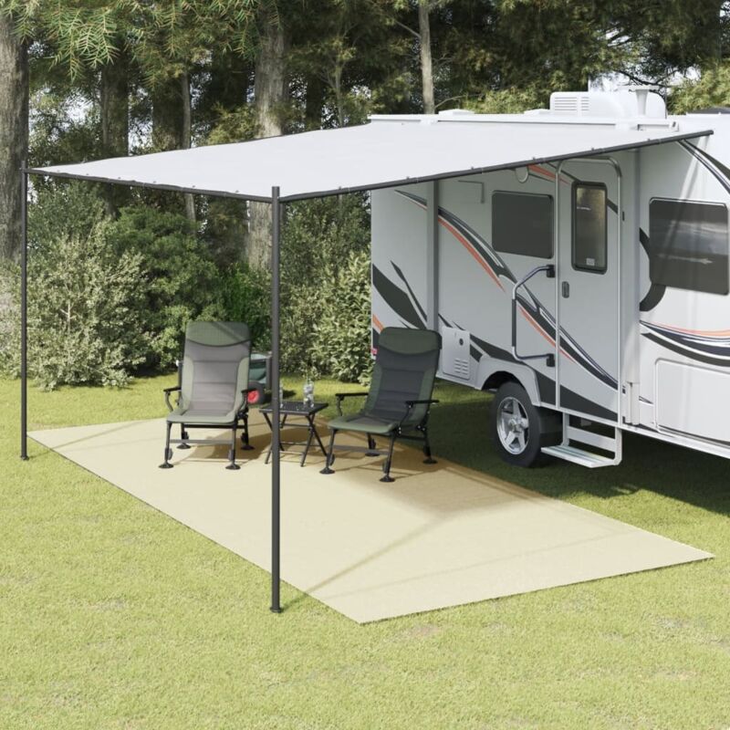 foto del prodotto vidaxl tappeto da tenda crema 5,5x2,5 m