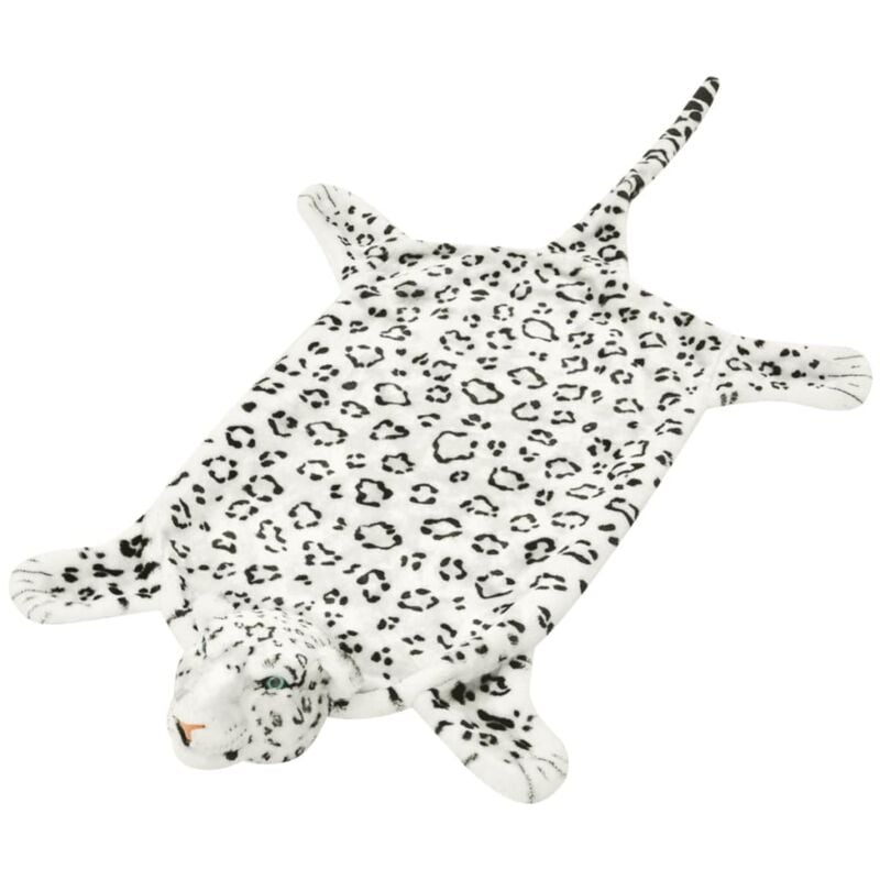 foto del prodotto vidaxl tappeto di peluche a forma di leopardo 139 cm bianco