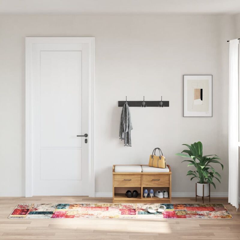 foto del prodotto vidaxl tappeto lavabile patchwork 80x300 cm multicolore antiscivolo