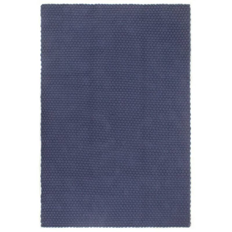 foto del prodotto vidaxl tappeto rettangolare blu marino 180x250 cm in cotone